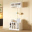 Banc de rangement pour chaussures avec portemanteau mural pour couloir-785772143