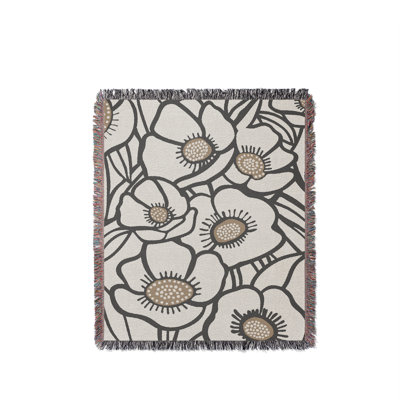 Floral  Cotton Throw Blanket