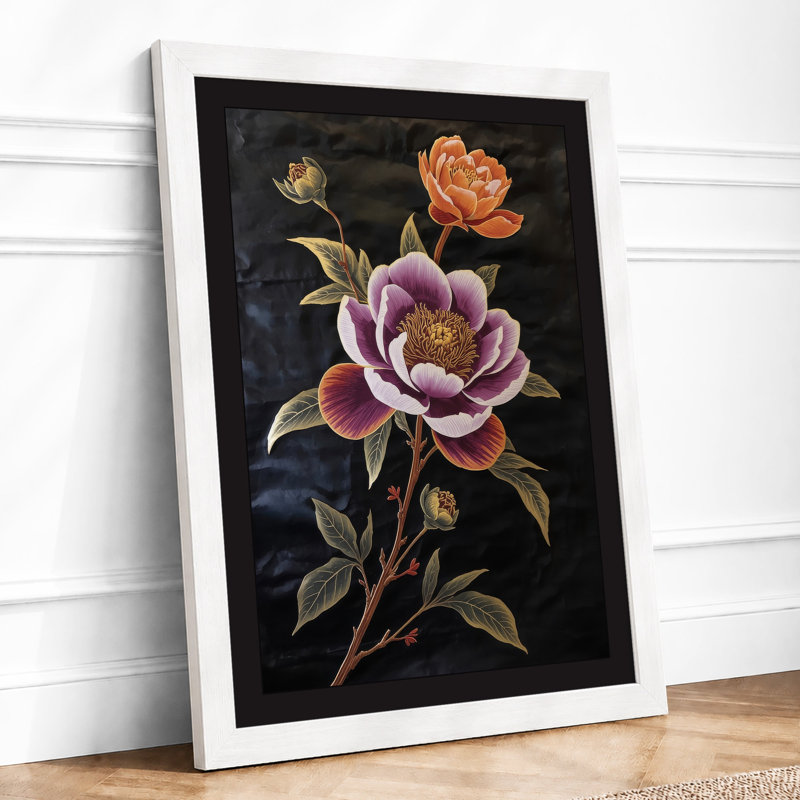 Blooms Botanical - Framed Print, A1 - 84.1 x 59.4 cm, White