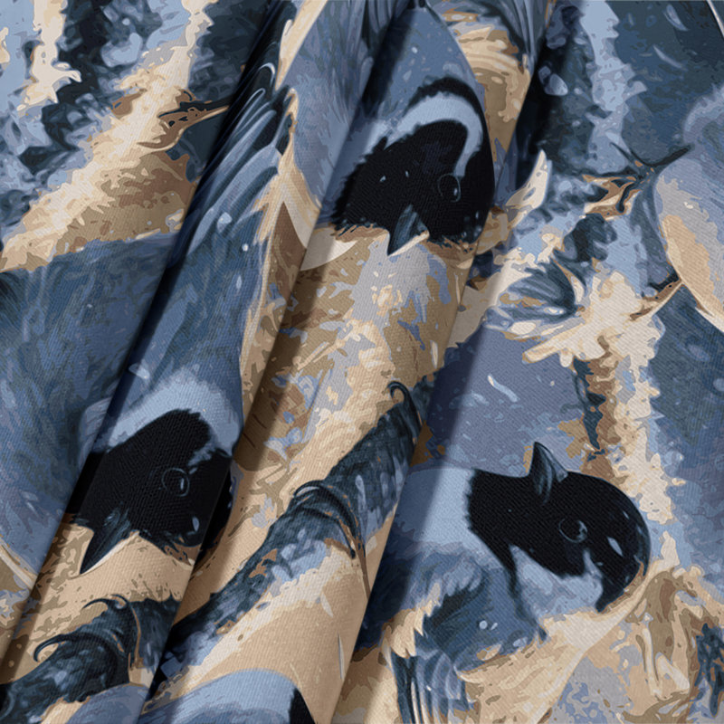 Tapisserie murale oiseaux aux yeux foncés Junco, 26 po x 36 po