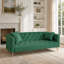 Canapé-lit 71 po convertible en velours vert-133993416