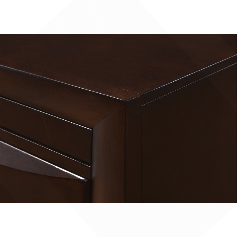 Table de bout contemporaine 1 tiroir 2 pièces Table de chevet plateau de bijoux en bois massif brun