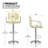 Faux Leather Adjustable Height Bar Stools, Swivel Counter Height Barstools Dining Chair with Armrest-1320793244