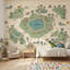Illustration tropicale de la carte du lagon, illustration murale pastel amovible-1494693966-1494693957