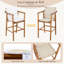 Ensemble de bar d'extérieur en bois d'acacia 6 pièces - 6 tables de bar et 4 tabourets avec coussins