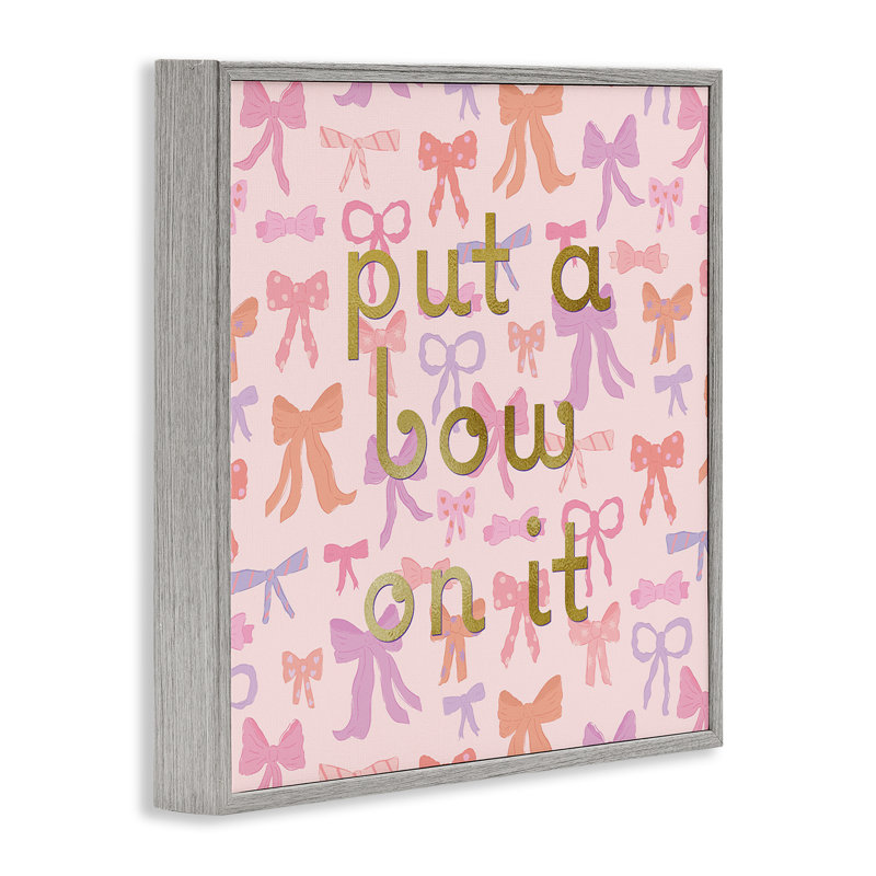 Giclée encadrée «Put A Bow On», design par Sazerelli Designs, H 24 po x l 24 po, Estampe numérique Farmhouse