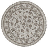 High-Quality Hand-Knotted Ivory Area Rug