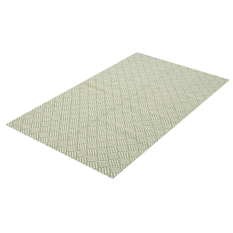 Kilim terry vert clair 4 pi 9 po x 7 pi 9 po