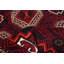 Tapis rouge foncé / noir en laine noué à la main