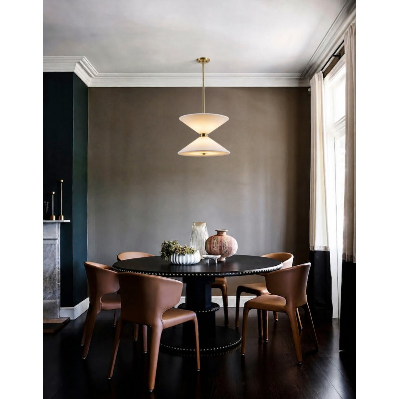 Transitional 8-Light Glass Pendant 