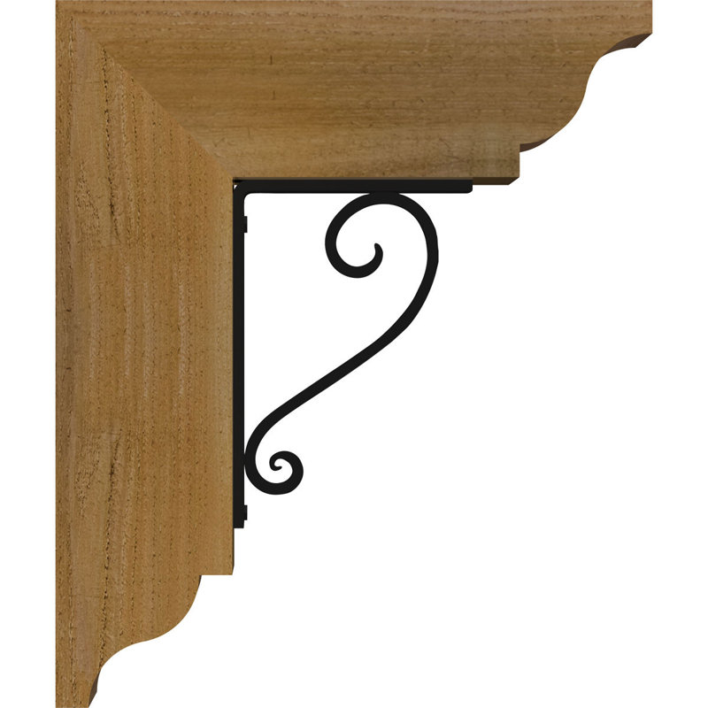 Support de fer simple Edwards, H 12 po x P 9 1/2 po, Cèdre rouge de l'Ouest l 3 1/2 po x T 2 po (lisse