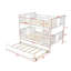 Grey Full Over Bunk Bed With & Twin Trundle. Solid Construction, Meets Bedroom Requirements In Size Stable Frame, Complements Decor