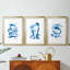 Blue Breeze I - reproduction encadrée sur mesure de qualité supérieure mate - 3 pièces-891318603-891318615