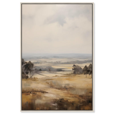 «Rolling Hillside Retro Landscape» par Art Remedy
