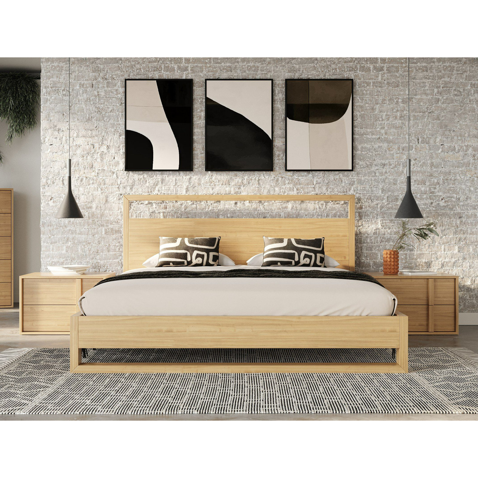 Alvarez Bed, King, Oak