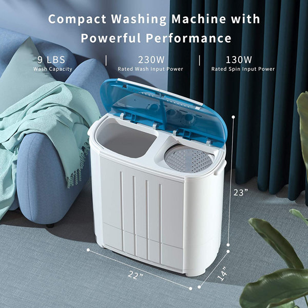 Auertech Portable Clothes Dryer, 850W Compact Laundry Dryers 1.5 cu.ft  Front Load 110 V Electric Dryers Machine with Stainless Steel Tub for