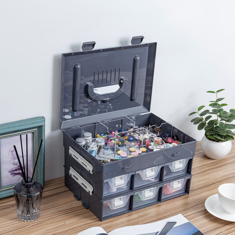 Tiroir de rangement Office gris