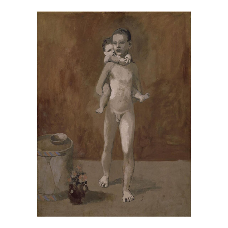 «Les deux freres» par Pablo Picasso - Estampe numérique, H 20 po x l 16 po