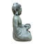 Statue de Bouddha Zen en oxyde de magnésium pour jardin, petite statue de méditation extérieure, sculpture rétro de Bouddha assis avec porte-bougie en forme de lotus, idéale pour le jardin, le balcon et la décoration intérieure.