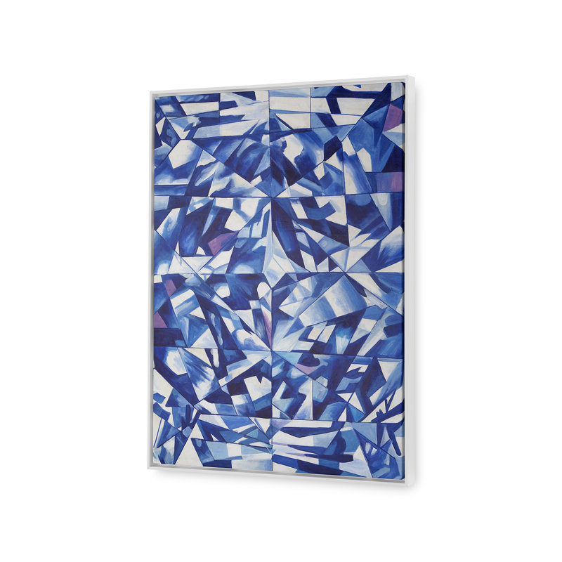 Asha Framed Canvas, Blue