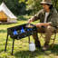 Réchaud de camping 3 brûleurs (noir)