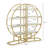 Round Bookcase, Home Office 4 Tier Bookshelf Open Freestanding Storage Shelf, MDF Board & Metal Frame