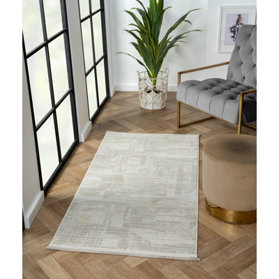 Isla Machine Woven Cream Indoor Rug