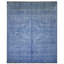 Hand Knotted Wool Area Rug in Blue