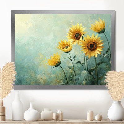 «Country Side Sunflowers Field Sky Horizon III», art mural tournesols pour le salon