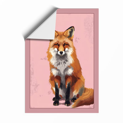 Fox Portrait Modern - Framed Print