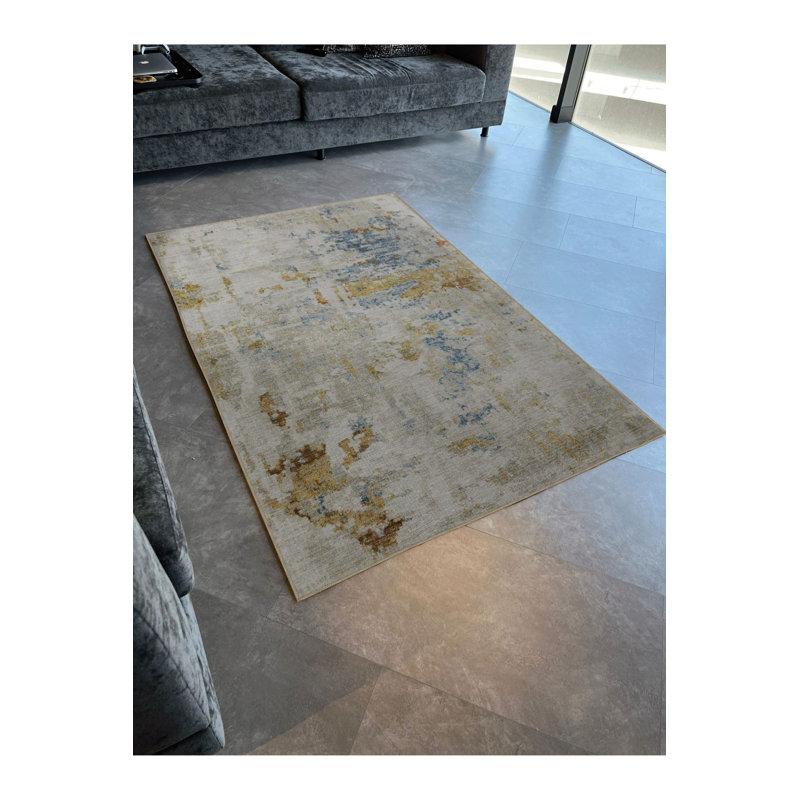 Tapis décoratif abstrait et abstrait Creative Creative, Tapis de couloir 3 pi 3 po x 6 pi 7 po