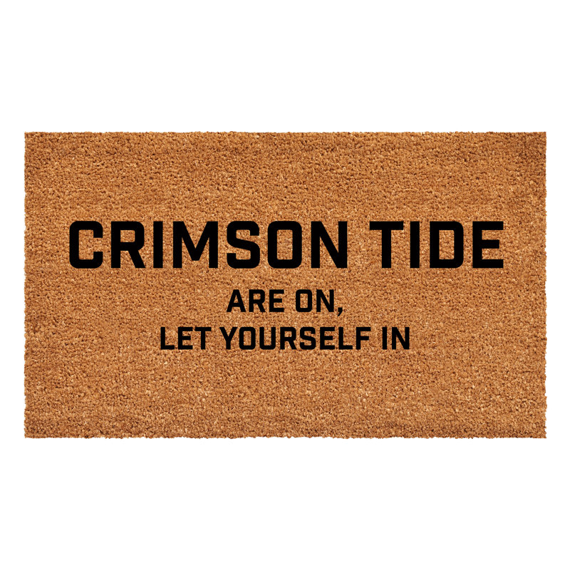 Crimson Tide sont allés, laissez-vous dans le paillasson, L 24 po x L 36 po
