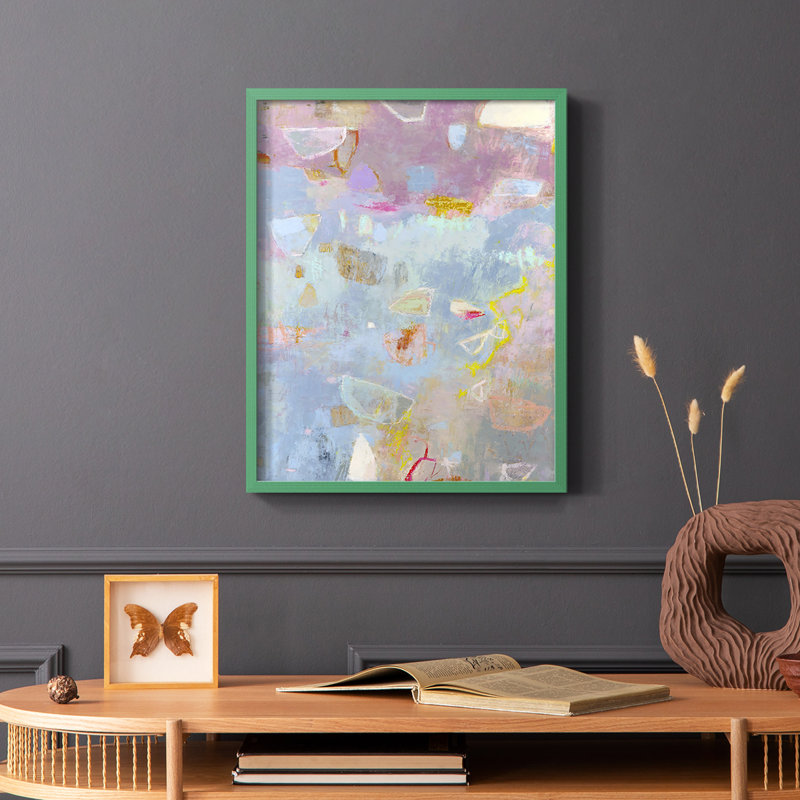 «Wh tandis que II», reproduction encadrée - bois massif, Vert, H 10 po x l 8 po