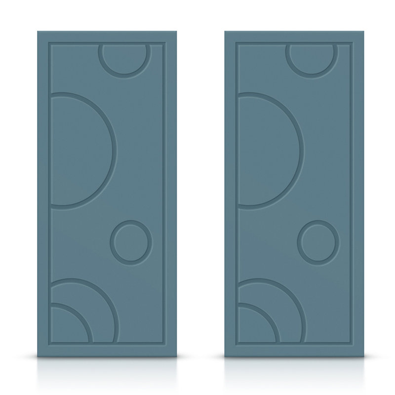Portes de placard coulissantes à panneaux, Bleu dignité, 48 po x 80 po