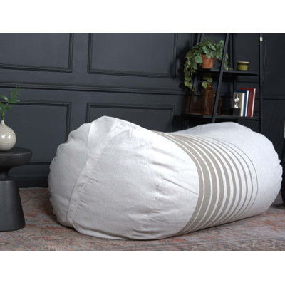  Fauteuil à billes cylindrique rayé, couleur naturelle avec rayures brun clair