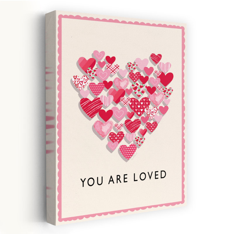 Art mural abstrait fantaisiste You Are Love, H 48 po x l 32 po