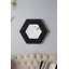 Miroir hexagonal 18,5 "x 18,5" avec cadre en bois massif, décoration murale-134449531