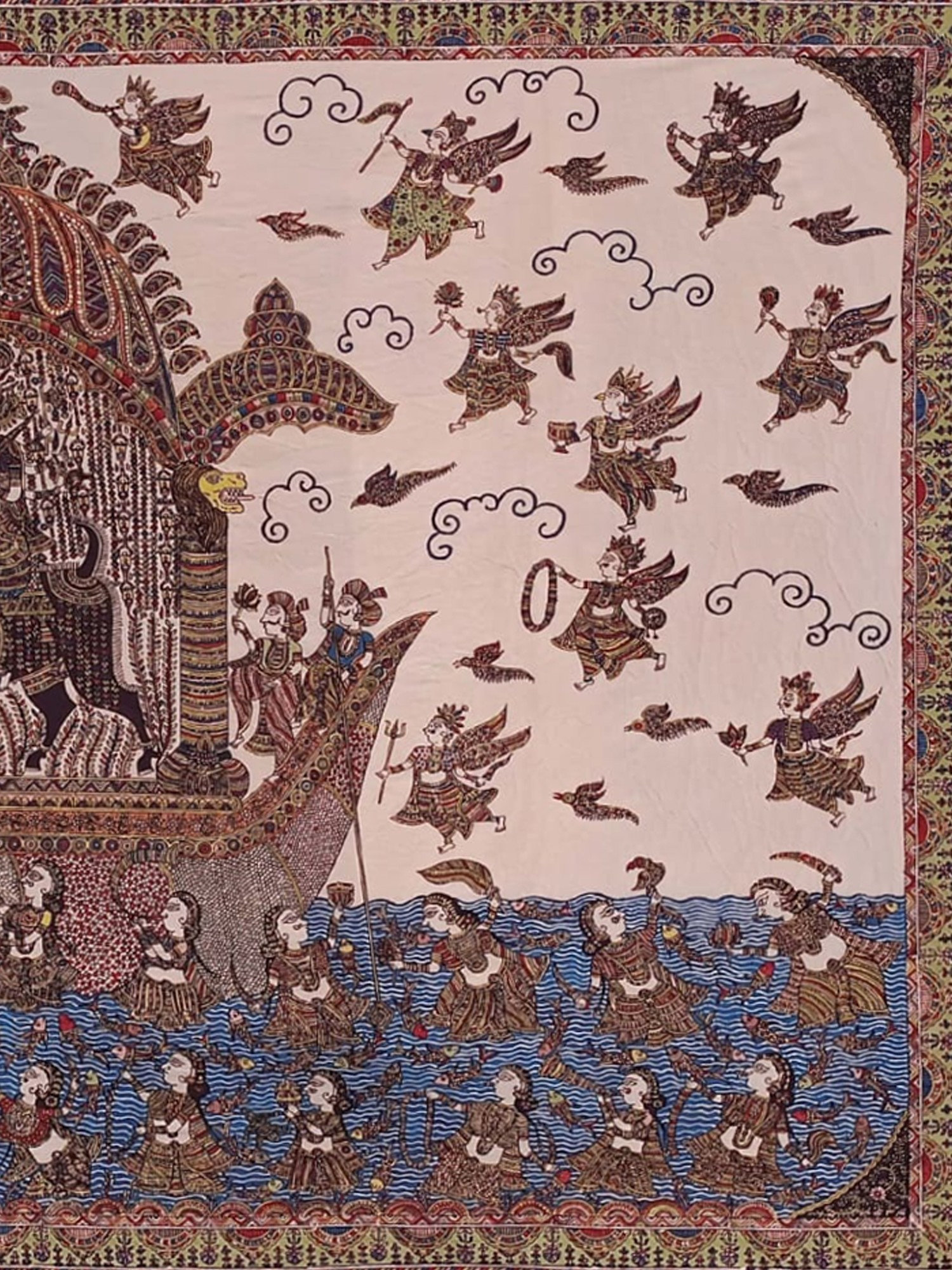 Exotic India Goddess Vahanvati - Mata Ni Pachedi | Natural Colors | By ...