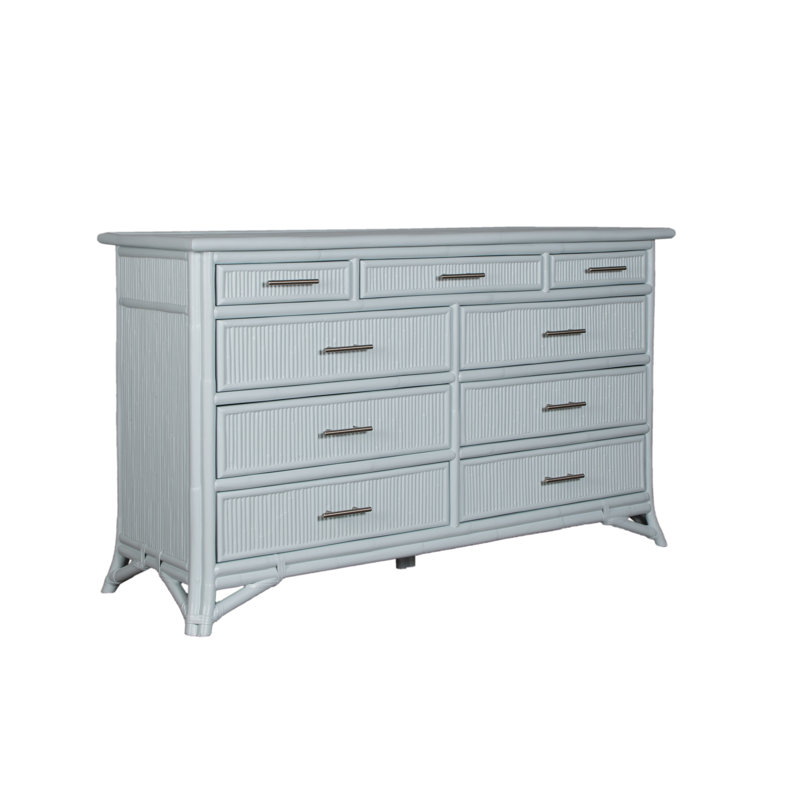 Bermuda 60'' W 9 - Drawer Dresser, Light Blue