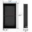 Niche de douche encastrée double couche, 63,5 cm (H) x 33 cm (L) x 10 cm (P), sans tuiles, noir mat-104935789