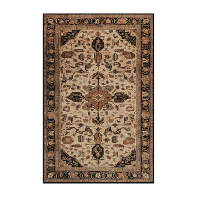 Machine Washable Persian Brown Area Rug