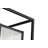 18 In. 1-Light Matte Black Finish Outdoor Wall Sconce With Seedy Glass Shade