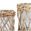 Ensemble de 2 piliers de table en rotin 2 pièces