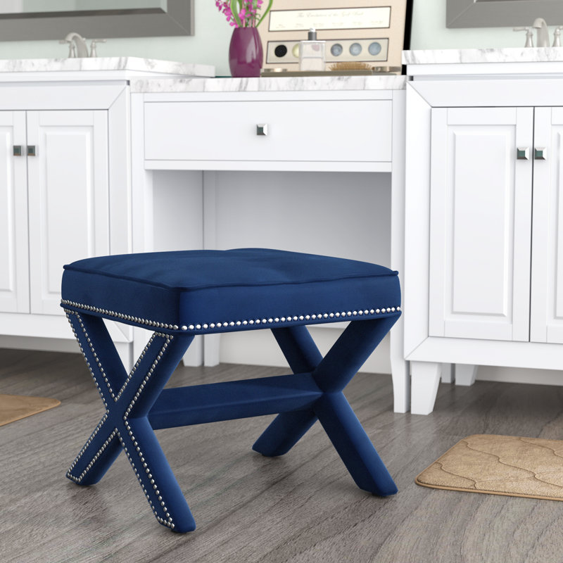 Banc Rivet par Modway, Bleu marine