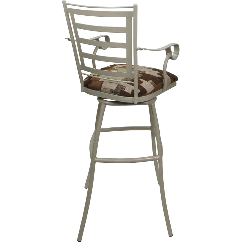 Siège d'extérieur 34 po avec accoudoirs, Brun, Beige