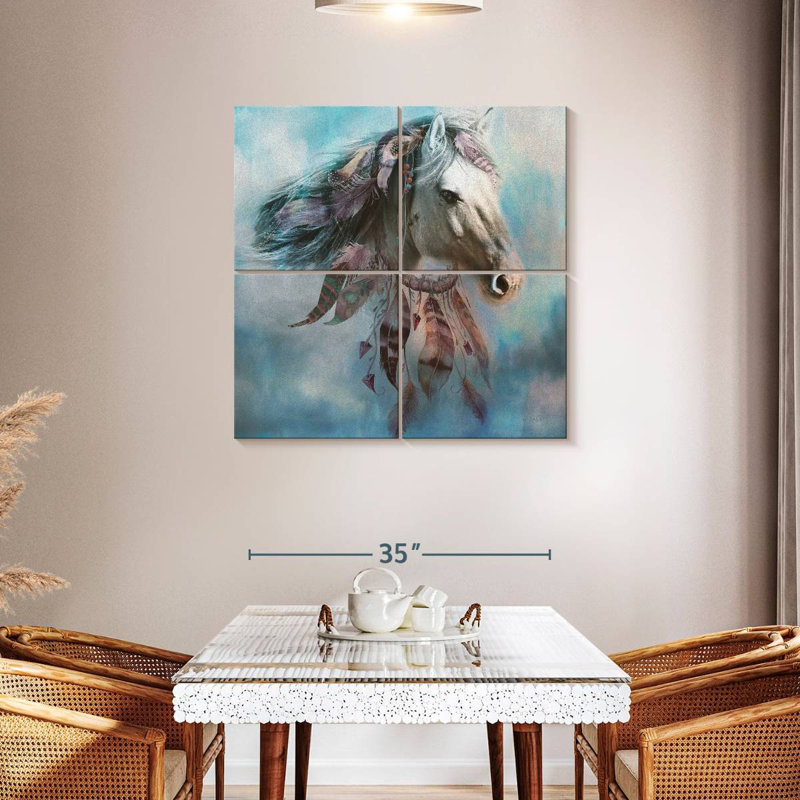 Cheval de rêve amérindien Brampt, H 38 po x l 38 po