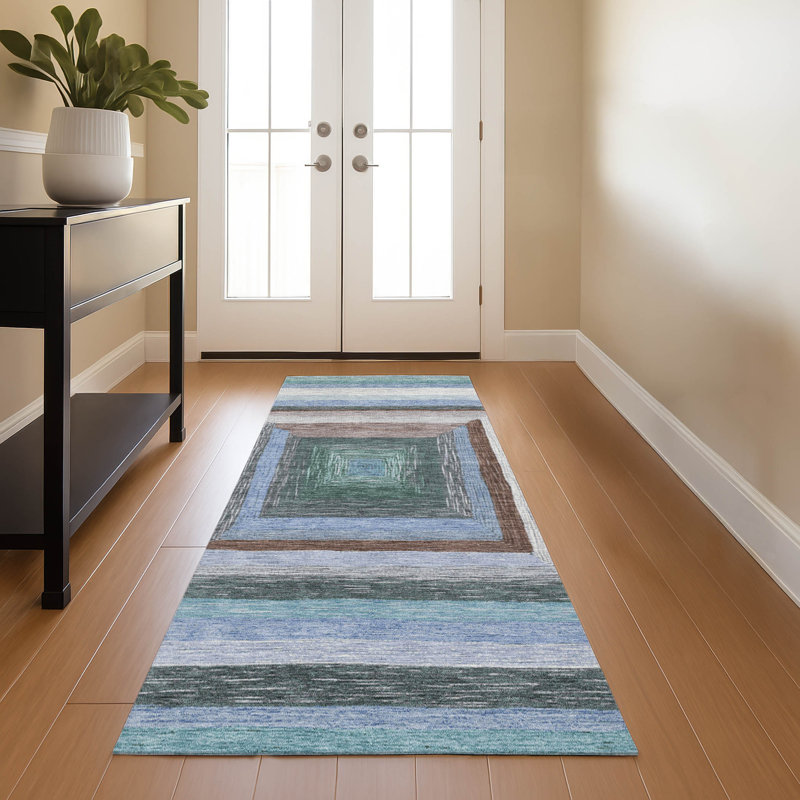 Premium Machine Washable Millbrook AMF1957 Geometric Rug, Runner 2'3" x 7'6"
