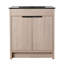 Meuble-lavabo de 30 po autoportant avec comptoir en céramique noire. 2 portes d'armoire à fermeture en douceur. Contreplaqué moderne. Lavabo à tablette réglable et fabrication en contreplaqué.-779499445-779499441-779499440