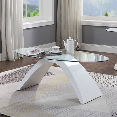 Hilry Glass Top Single Coffee Table