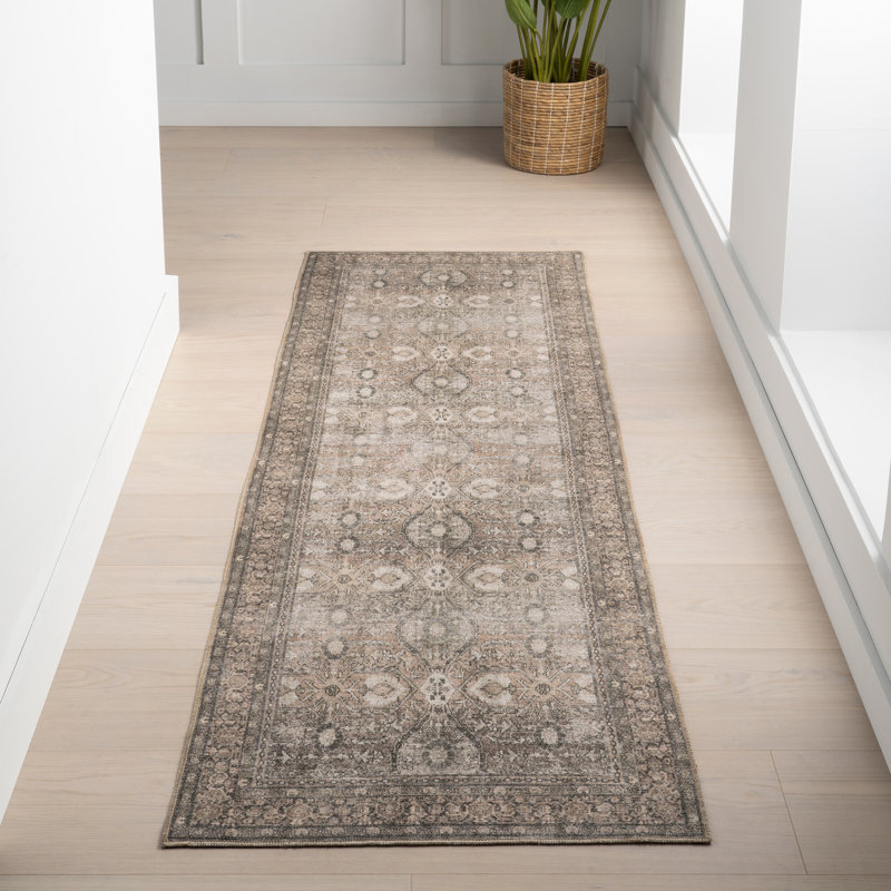 Tapis en jute mélangé Jeccica, Tapis de couloir 2 pi 8 po x 8 pi